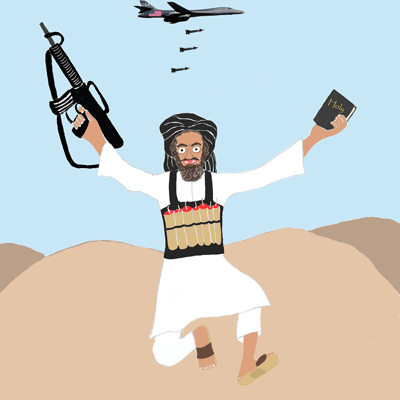 usama bin laden falling